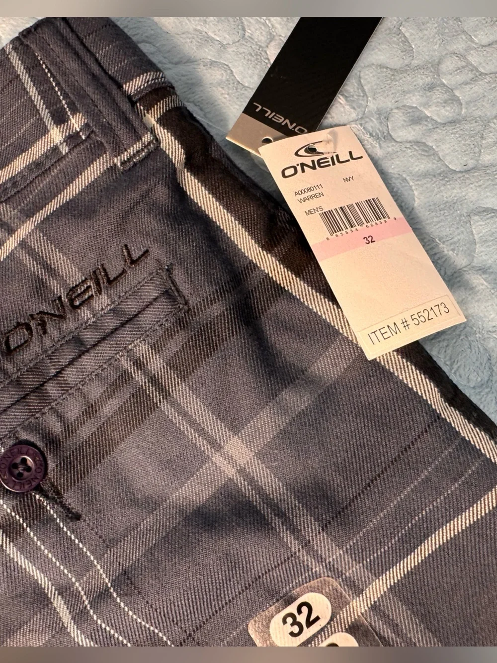 Quiksilver Charcoal and Beige Plaid Swim Shorts - Picture 11 of 12